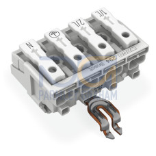 Lighting connector, push-button, external, for Linect&reg;, white