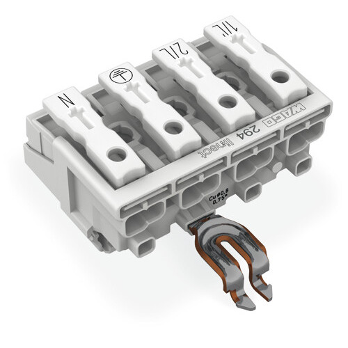 Lighting connector, push-button, external, for Linect&reg;, white