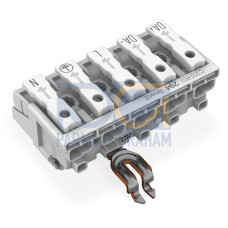 Lighting connector, push-button, external, for Linect&reg;, white