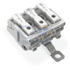 Lighting connector, push-button, external, for Linect&reg;, white