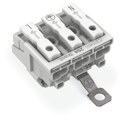 Lighting connector, push-button, external, for Linect&reg;, white