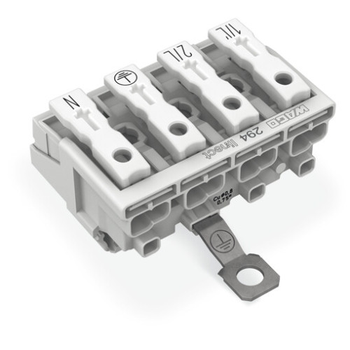 Lighting connector, push-button, external, for Linect&reg;, white