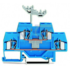 Double-deck terminal block, Through/through terminal block, suitable for Ex i applications, blue