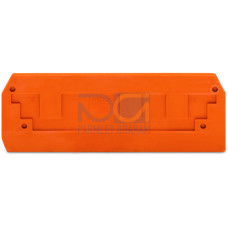 End and intermediate plate, 2.5 mm thick, orange