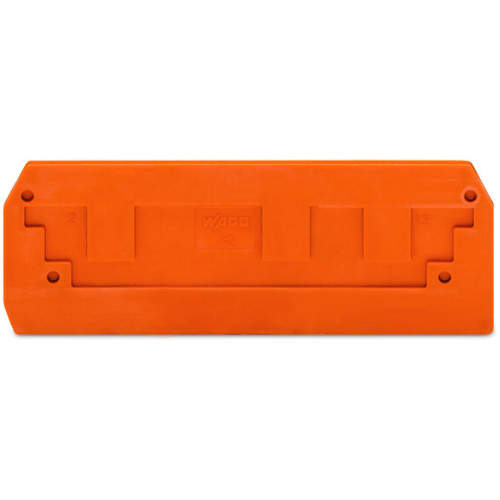 End and intermediate plate, 2.5 mm thick, orange