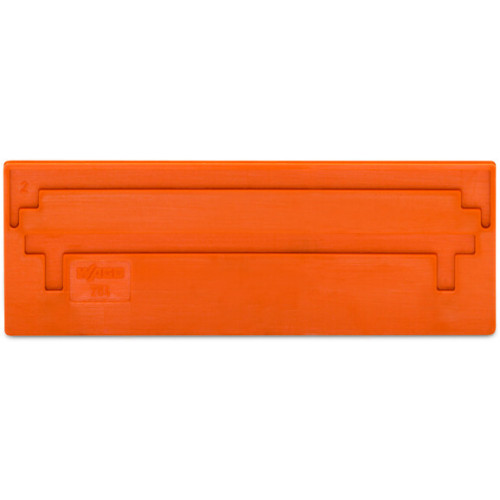 Separator plate, 2 mm thick, oversized, orange