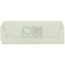 End and intermediate plate, 2.5 mm thick, light gray