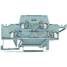 Double-deck terminal block, for DIN-rail 35 x 15 and 35 x 7.5, 2.5 mm&sup2;, gray/gray