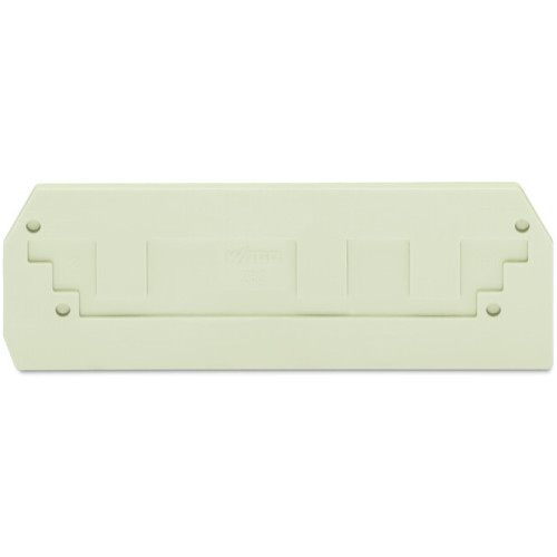 End and intermediate plate, 2.5 mm thick, light gray