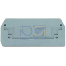 End and intermediate plate, 2.5 mm thick, gray