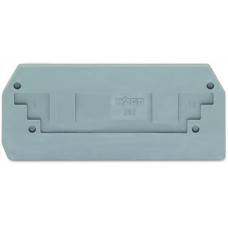 End and intermediate plate, 2.5 mm thick, gray