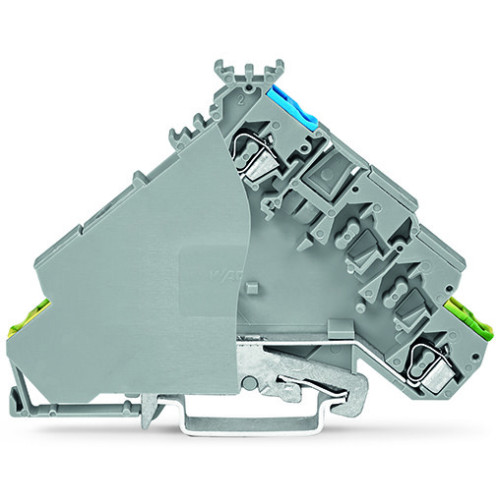 3-conductor sensor/actuator terminal block, with colored conductor entries, 2.5 mm&sup2;, gray
