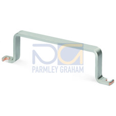 U-shaped busbar, Cu 10 mm x 3 mm, for 8 I/O, silver-colored