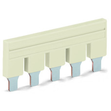Push-In Type Jumper Bar, Insulated 5-Way Light Gray