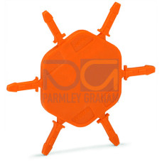 Carrier with 6 coding pins, for coding of female plugs, for carrier terminal blocks, orange