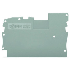 End and intermediate plate, 1 mm thick, gray