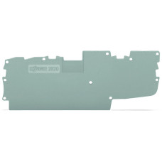 End and intermediate plate, 1 mm thick, gray