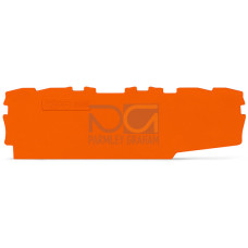 End and intermediate plate, 0.7 mm thick, orange