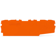 End and intermediate plate, 0.7 mm thick, orange