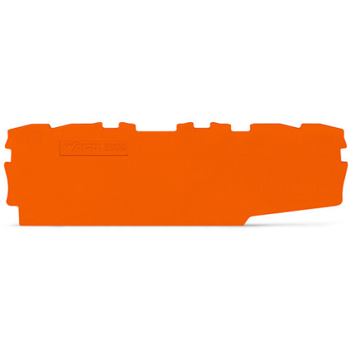 End and intermediate plate, 0.7 mm thick, orange