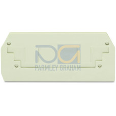 End and intermediate plate, 2.5 mm thick, light gray