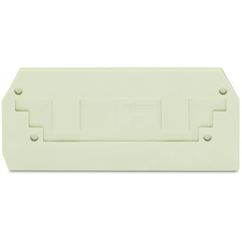 End and intermediate plate, 2.5 mm thick, light gray