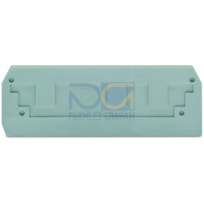 End and intermediate plate, 2.5 mm thick, gray