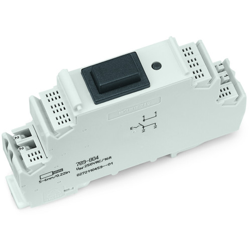 Switching module, with latching pushbutton, Switching voltage: 250 VAC