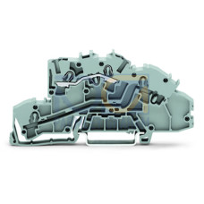 Multilevel installation terminal block, with operating slots, 2.5 mm&sup2;, gray