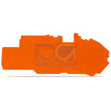 End and intermediate plate, 1 mm thick, orange