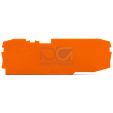 End and intermediate plate, 1 mm thick, orange