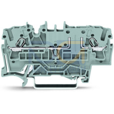 2-conductor carrier terminal block, for DIN-rail 35 x 15 and 35 x 7.5, 2.5 mm&sup2;, gray