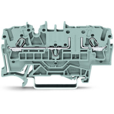 2-conductor carrier terminal block, with push-button, for DIN-rail 35 x 15 and 35 x 7.5, 2.5 mm, Pus