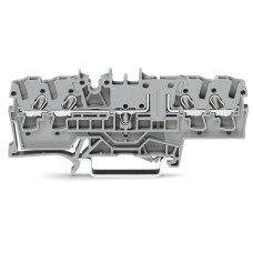 4-Conductor Carrier Terminal Block, Gray