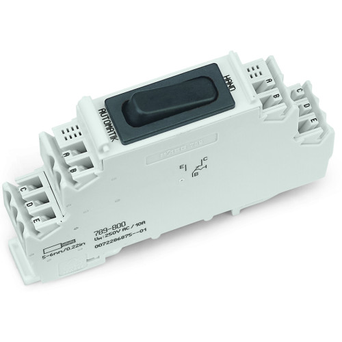 Switching module, with changeover rocker switch, Switching voltage: 250 VAC