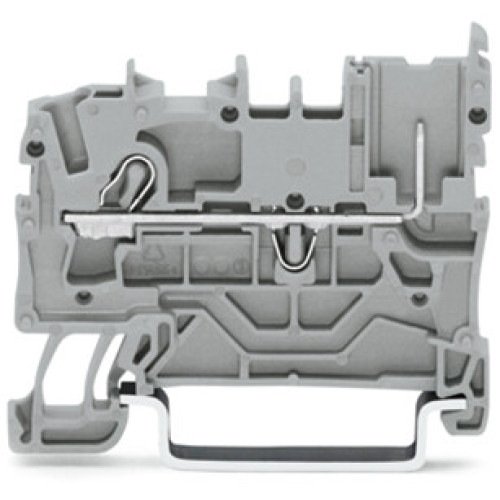 1-conductor/1-pin carrier terminal block, 2.5 mm&sup2;, for DIN-rail 35 x 15 and 35 x 7.5, gray