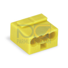 Micro Push Wire Connector, 4-Conductor Terminal Block Yellow