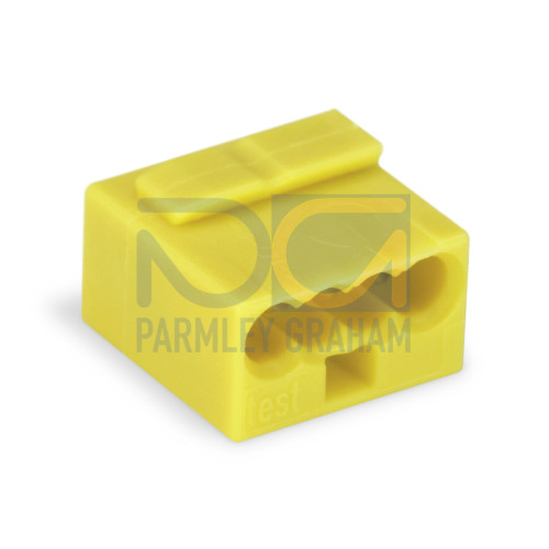 Micro Push Wire Connector, 4-Conductor Terminal Block Yellow
