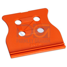 Strain relief plate, for female and male connectors, 35 mm wide, orange