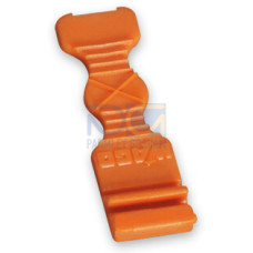 Strain relief plate, for female and male connectors, 6 mm wide, orange