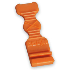 Strain relief plate, for female and male connectors, 6 mm wide, orange