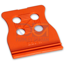 Strain relief plate, for female and male connectors, 25 mm wide, orange