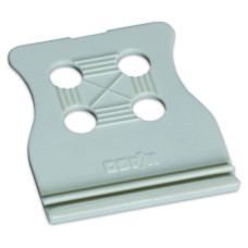 Strain relief plate, for female and male connectors, 75 mm wide, 1 part, Pin spacing 3.5 mm, light g