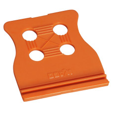 Strain relief plate, for female and male connectors, 25 mm wide, 1 part, Pin spacing 3.81 mm, orange