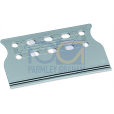 Strain relief plate, for female and male connectors, 75 mm wide, gray