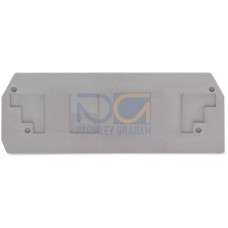 End and intermediate plate, 2.5 mm thick, light gray