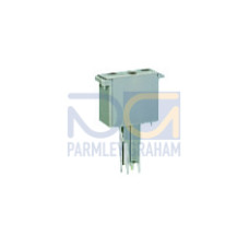 Empty component plug housing, 10 mm wide, Type 3, gray