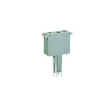 Empty component plug housing, 10 mm wide, Type 3, gray