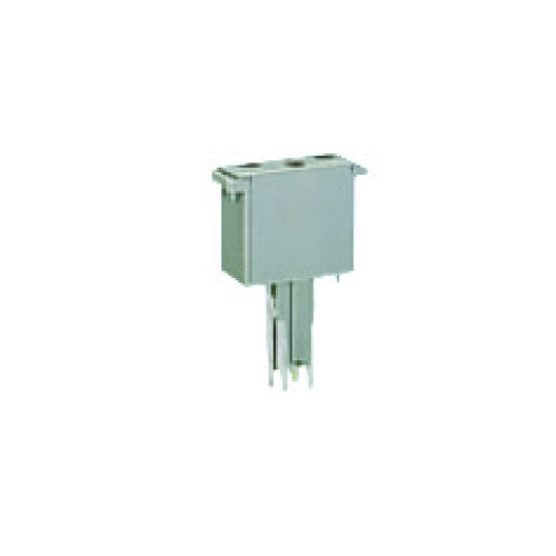 Empty component plug housing, 10 mm wide, Type 3, gray