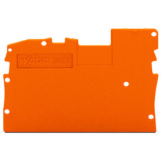 End and intermediate plate, 1 mm thick, orange